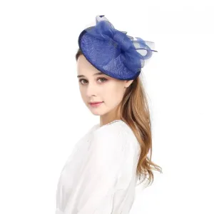 Blue Round Disc Hairband Fascinator