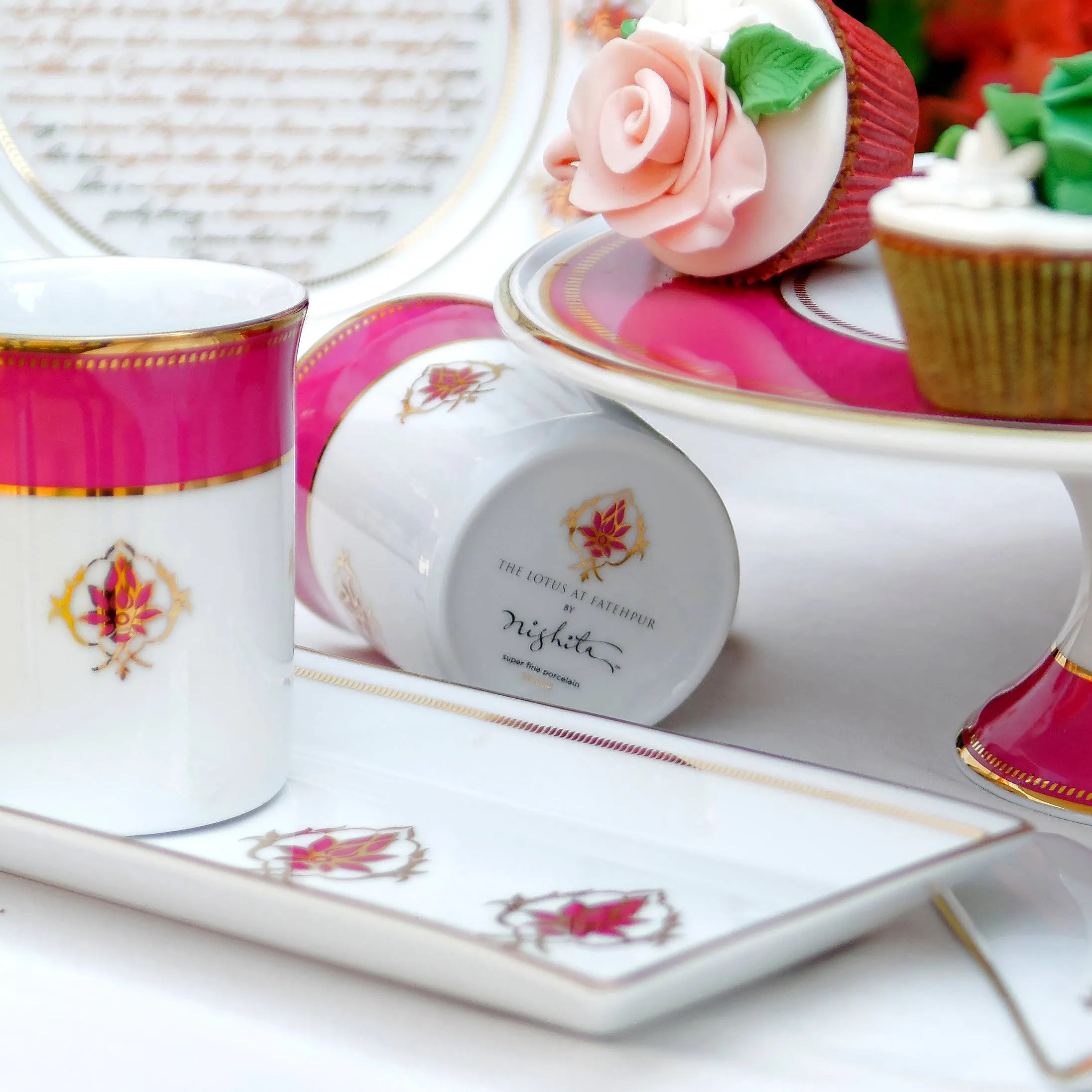Lotus at Fatehpur - Set of 4 Mugs